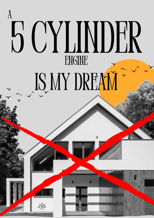 DREAM 5 Zylinder Poster - Hochwertiges Audi 5 Zylinder Poster