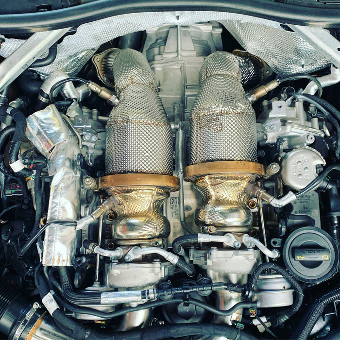 Downpipe Audi RS4 und RS5 B9 2.9 TFSI aus Edelstahl mit Thermoisolierung