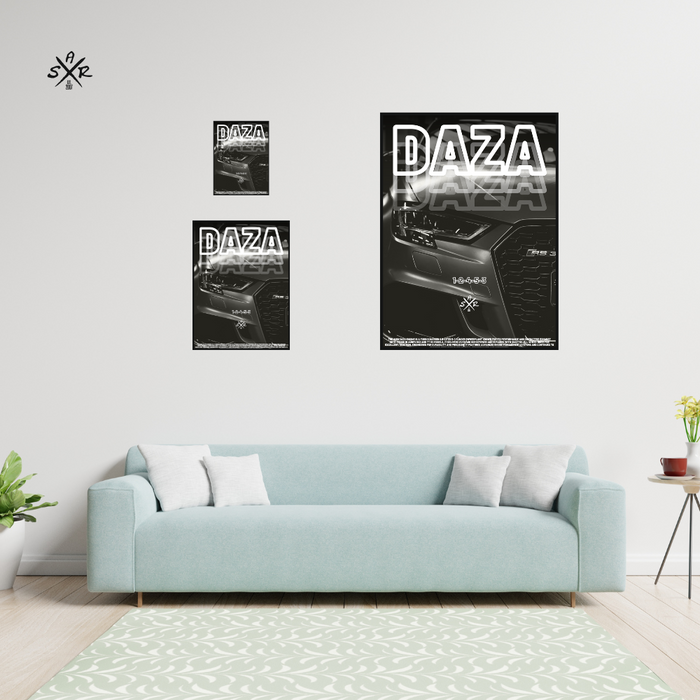 DAZA Poster - Hochwertiges Audi 5 Zylinder DAZA Poster