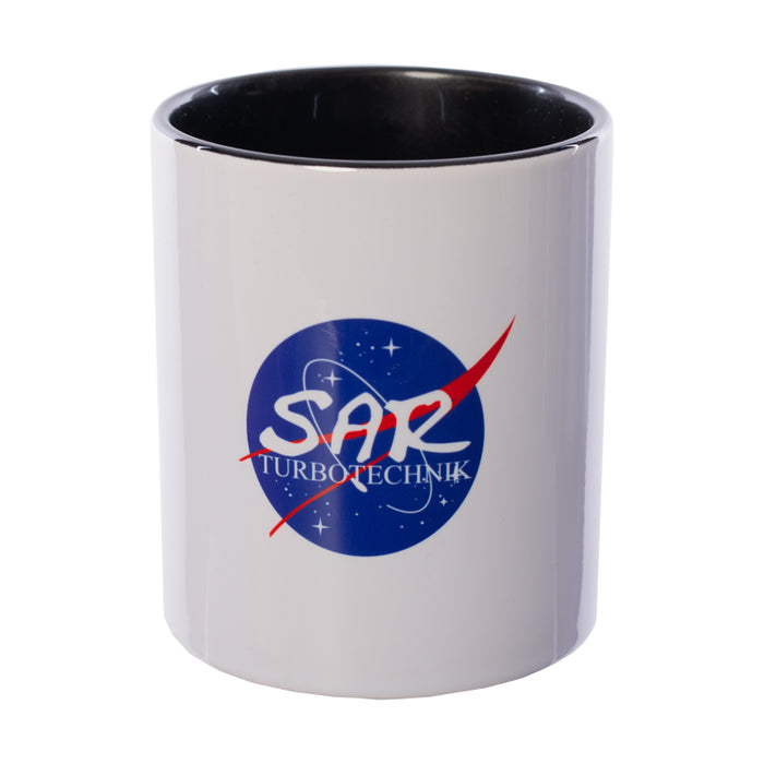 Coffee cup with SAR logo