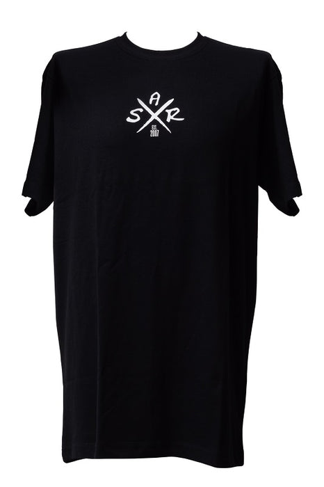 T-Shirt mit EST.07 Kreuz schwarz