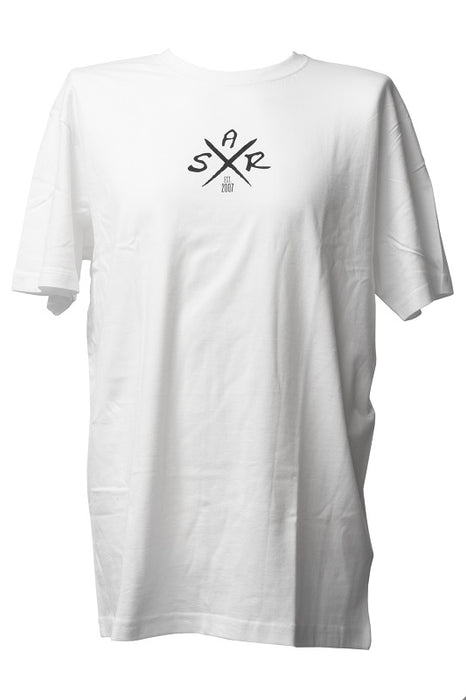 T- Shirt mit EST.07 Kreuz weiss