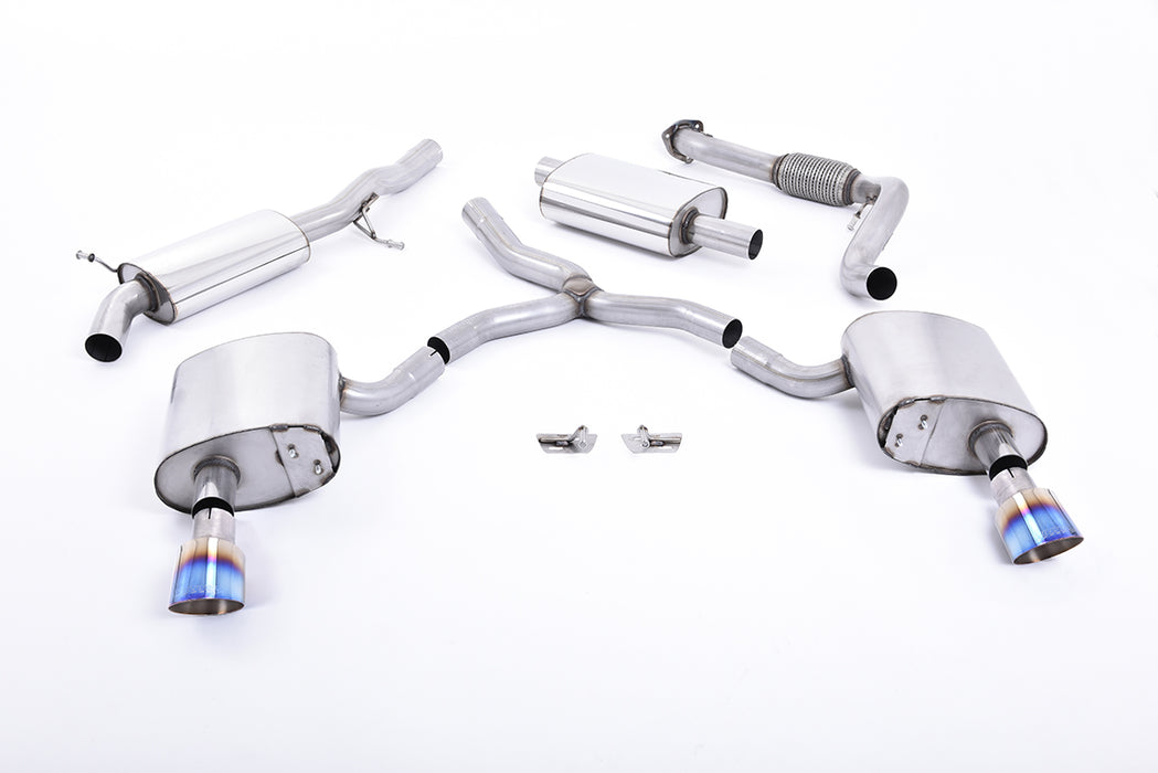 Audi A4 2.0 TFSI B9 Quattro Limousine & Avant inkl. Mild Hybrid & ohne Domstreben, ohne OPF – MILLTEK Abgasanlage ab Katalysator