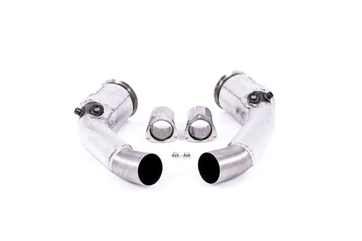 Audi RS7 C8 4.0 V8 bi-turbo US, ohne OPF – MILLTEK Downpipes mit Katersatzrohr