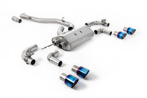 VW Golf Mk7.5 R 2.0 TSI 310 PS - 80mm Race Anlagen, ohne OPF – MILLTEK Abgasanlage ab Katalysator