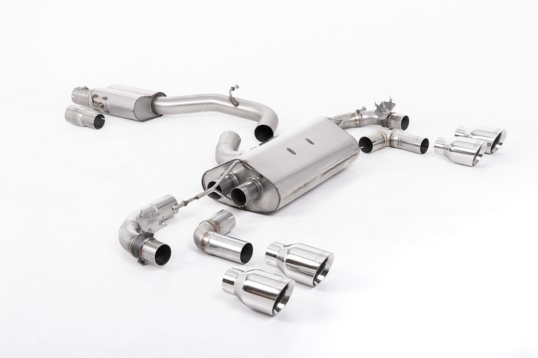 VW Golf Mk7.5 R 2.0 TSI 300 PS - 80mm Race Anlagen, mit OPF – MILLTEK Abgasanlage ab Katalysator
