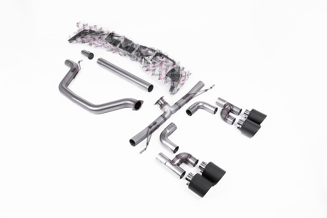 VW Golf Mk8 GTi (Golf R Style Quad Outlet Anlagen - 245 PS), ohne OPF – MILLTEK Abgasanlage ab Katalysator