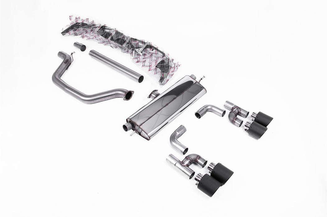 VW Golf Mk8 GTi (Golf R Style Quad Outlet Anlagen - 245 PS), ohne OPF – MILLTEK Abgasanlage ab Katalysator