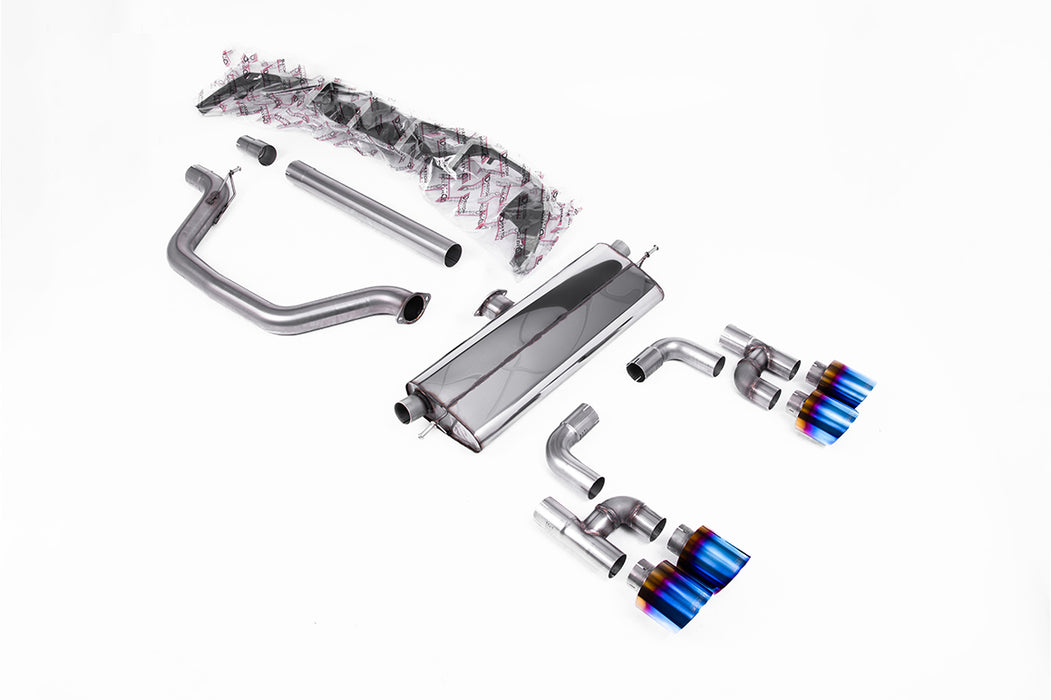 VW Golf Mk8 GTi (Golf R Style Quad Outlet Anlagen - 245 PS), ohne OPF – MILLTEK Abgasanlage ab Katalysator