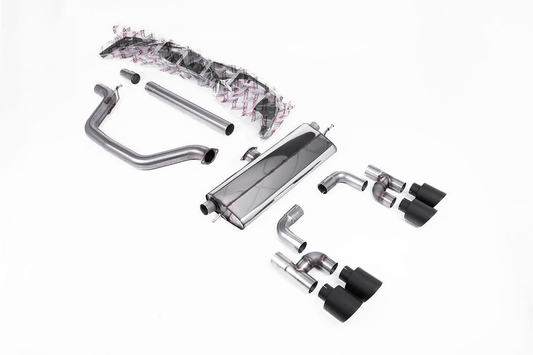 VW Golf Mk8 GTi (Golf R Style Quad Outlet Anlagen - 245 PS), ohne OPF – MILLTEK Abgasanlage ab Katalysator