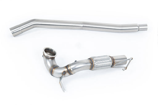 VW Golf Mk7.5 R 2.0 TSI 310 PS - 80mm Race Anlagen, ohne OPF – MILLTEK Downpipe mit Katersatzrohr