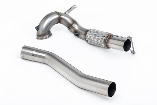 VW Golf Mk8 GTi (245 PS), ohne OPF – MILLTEK Downpipe mit Katersatzrohr