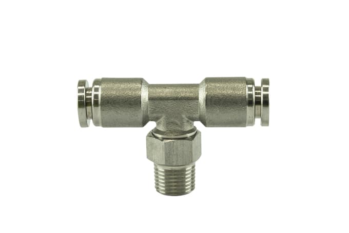 Turbosmart 1/8" NPT Tee Pushloc Verschraubung - Edelstahl - 1/4"