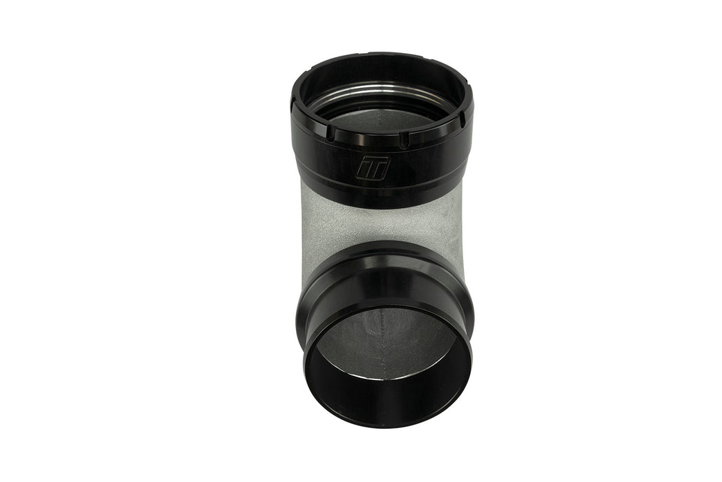 Turbosmart LockSleeve Turbo Adapter Verdichterausgang 2.50" auf 90 Bogen Schlauch Barb 2.50"