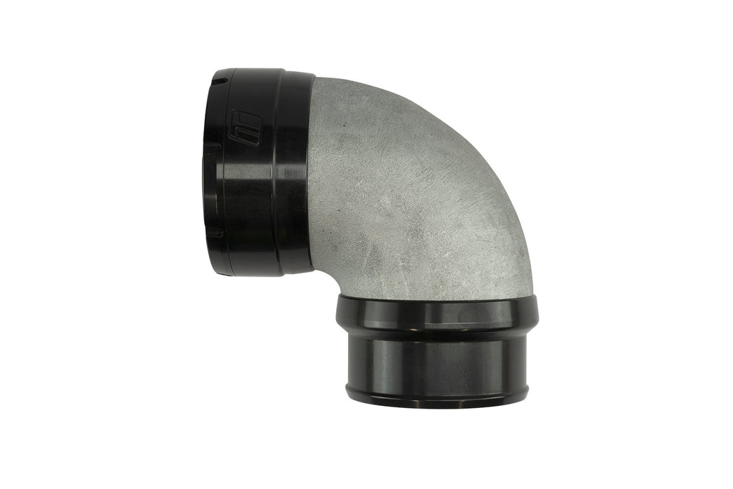 Turbosmart LockSleeve Turbo Adapter Verdichterausgang 2.50" auf 90 Bogen Schlauch Barb 2.50"